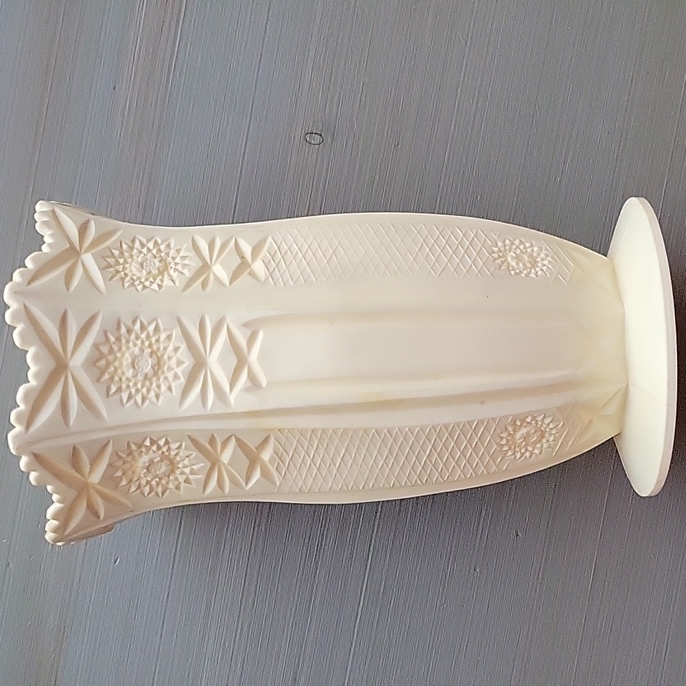 Vintage Regaline Carved Hard Plastic Vase